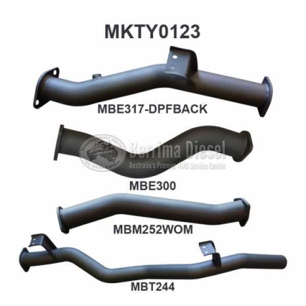 ( Manta Exhaust ) 3 inch DPF Back system - Aluminised Steel - MKTY0123