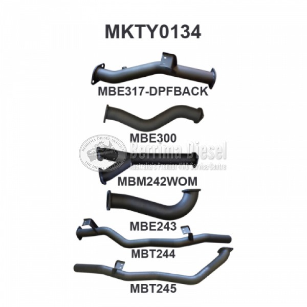 ( Manta Exhaust ) 3 inch DPF Back Dual system - Aluminised Steel - MKTY0134