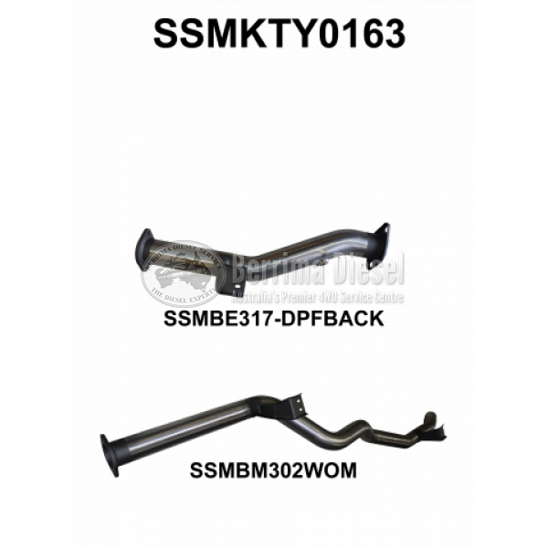 ( Manta Exhaust ) 3 inch DPF back system - Stainless Steel - SSMKTY0163