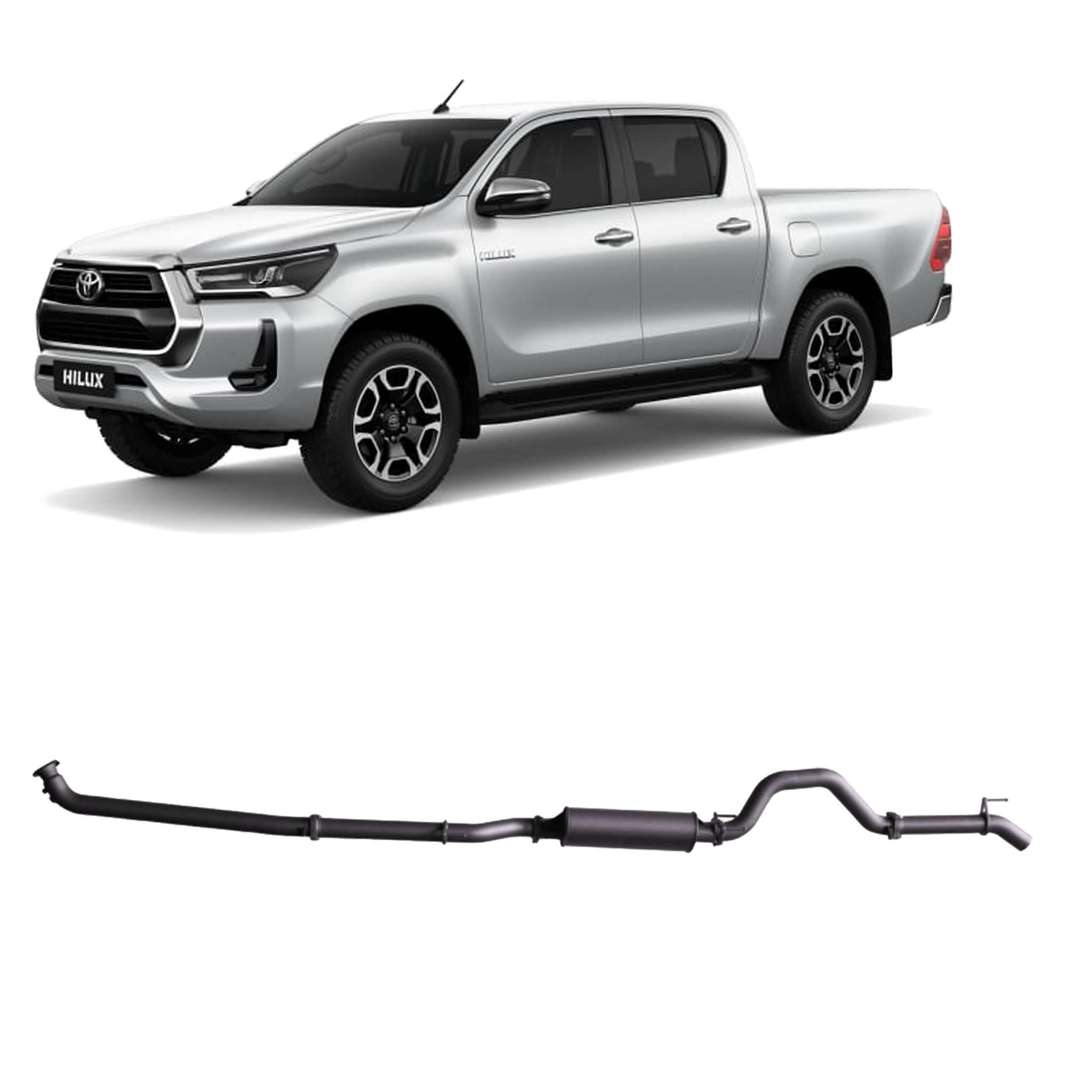 Redback Extreme Duty Exhaust suitable for Toyota Hilux 2.8L N80 (2015 - on)